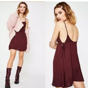 Free People Burgundy Slip Dress